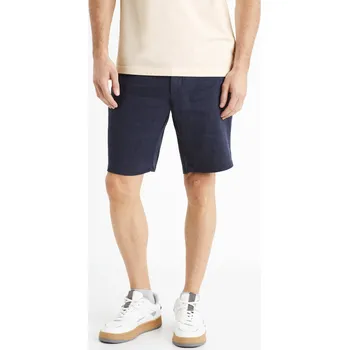 Pánské oblečení Celio Lněné kraťasy Dolinusbm - Pánské Celio šedá 2522192