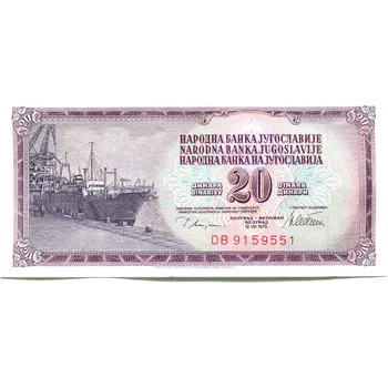 JUGOSLÁVIE. 20 dinara 1978. Pi. 88a.