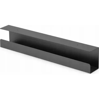 Organizér kabelů Digitus Ocelový držák kabelů / napájecí proužek pod stůl, šroubová montáž, 60 cm, černá