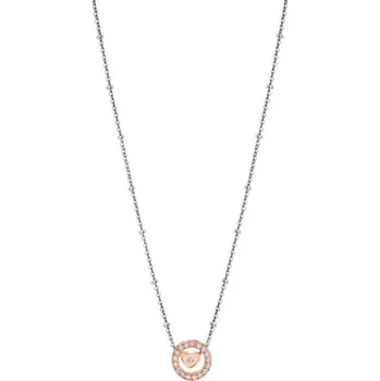 Náhrdelník Dámský ocelový náhrdelník kroužek se srdcem | Kvalitní zpracování | Ověřeno 1000+ zákazníky | Náhrdelník pro ženy | Dámské šperky | ROMERO pozlacená chirurgická ocel, zirkony