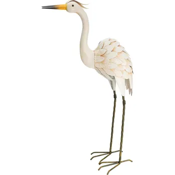 Zahradní dekorace ProGarden Zahradní figurka jeřába z kovu, 75 cm