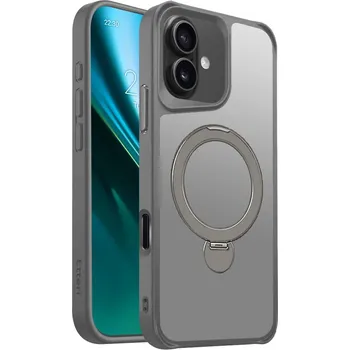 Pouzdro na mobilní telefon Pouzdro Etteri Matt Mag Ring pro iPhone 16 6,1" šedé