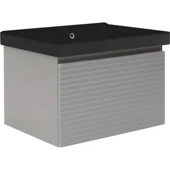 Koupelnový nábytek Naturel Koupelnová skříňka s umyvadlem Naturel Savona 78x43x45 cm šedá mat SAVONA80GMU1B SAVONA80GMU1B