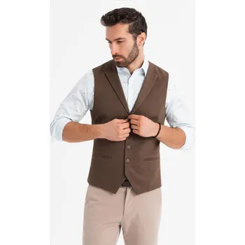 Pánská vesta Pánská vesta OMBRE OM-BLZV-0144 BROWN M