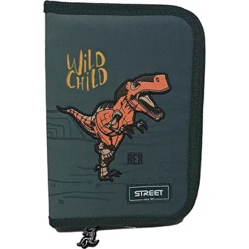 Penál Eurocom Penál 1 zip 2 klopy prázdný Dinosaur