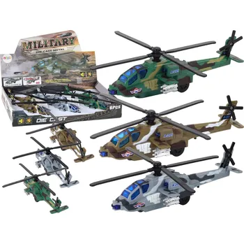 autíčko Mamido Vojenský hliníkový vrtulník s efekty