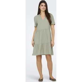 Dámské šaty Only dámské šaty Tiri s výstřihem do V zelené Velikost: L