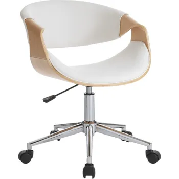 Kancelářská židle z imitace kůže v bílo-přírodní barvě Visby – Tomasucci ID_1735856