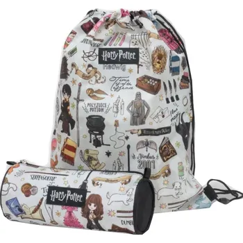 Penál Pytlík gym bag a penál na tužky Harry Potter: Postavy (28 x 39 cm|22 x 11 x 8 cm)