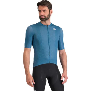 cyklistický dres Pánský cyklistický dres s krátkým rukávem SPORTFUL-Checkmate jersey, blue sea berry blue Mix M