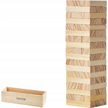 Dřevěná hračka Klocki Wieża Łatwe Przechowywanie I Przenośność Gładki Drewniana Wieża