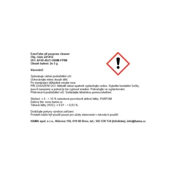 Univerzální čisticí prostředek EzeeTabs UNIVERZÁL, eco tablety pro přípravu univerzál. čisticího prostředku, vegan, pro 2x 750 ml