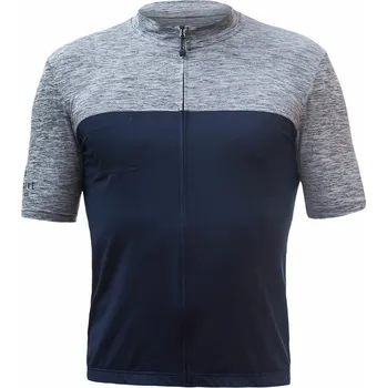 cyklistický dres Pánský dres Sensor Cyklo Motion celozip deep blue/šedá S