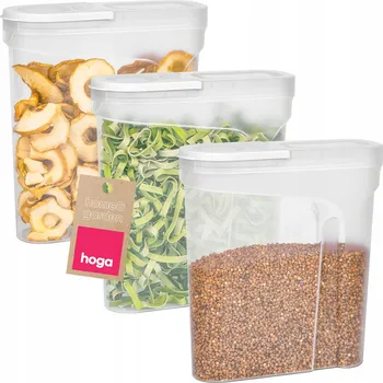 Dóza na potraviny HOGA 1014 NÁDOBA NA SYPKÉ POTRAVINY 2,4L, 3 ks