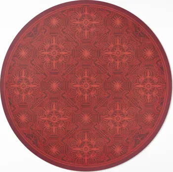 Koberec Kulatý Koberec Vinyl PVC fi 70 cm Dekorativní vzor v perském vintage stylu