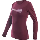 Dámské funkční triko s dlouhým rukávem Sensor Merino Air PT Hills Vínová L