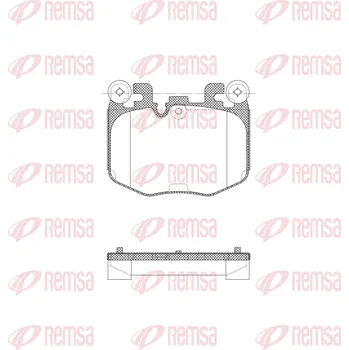 Brzdová destička Sada brzdových destiček, vždy 4 kusy v sadě REMSA X2040.00