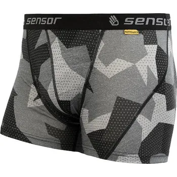 Pánské spodní prádlo Boxerky SENSOR Merino Impress černá/camo XXL