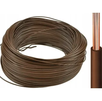elektrický kabel Kabel jednožilový LGY 4 hnědý (měděný vodič) 1x4 mm² - 1 metr
