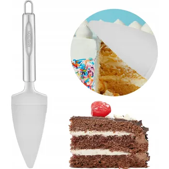Kuchyňská stěrka ŠPACHTLE STĚRKA NA DORT S NOŽEM OCELOVÁ 23,5 CM AMBITION