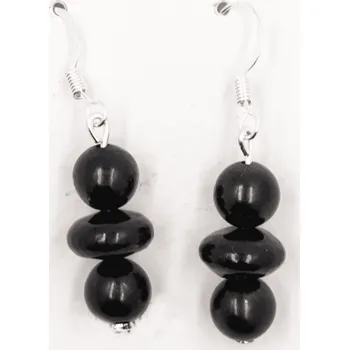 Náušnice Milujeme Kameny Šungit - náušnice 495701