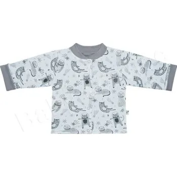 kojenecký oboustranný kabátek Baby service kočky šedé velikost 56