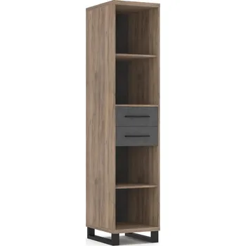 Knihovna Regál se zásuvkami ROSOLINI barva dub tabaco/matera