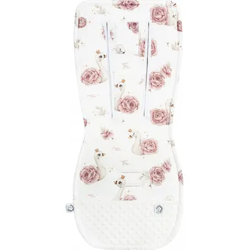 Příslušenství pro přepravu dětí Vložka do kočárku Bambus - Minky Oboustranná Pro 5bodové Pásy Royal Baby