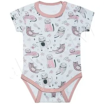 Kojenecký body rostoucí bodyčko růžové kočky velikost 80