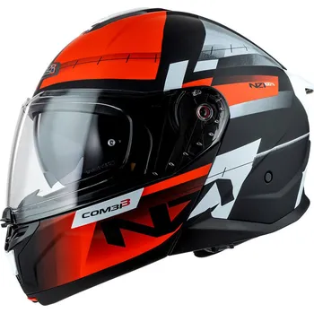 Helma na motorku Motocyklová výklopná přilba NZI COMBI 3 Duo METRIC červená Velikost: XXL