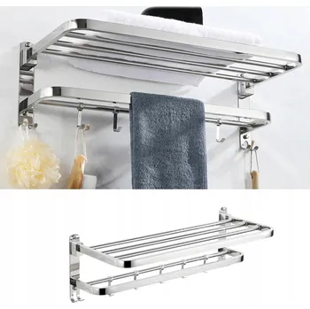 VĚŠÁK NA RUČNÍKY NEREZOVÝ KOUPELNOVÝ VĚSIČ NA RUČNÍKY NÁSTĚNNÝ 40CM