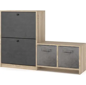 Botník Botník PIZZO výklopný široký s organizéry dub sonoma