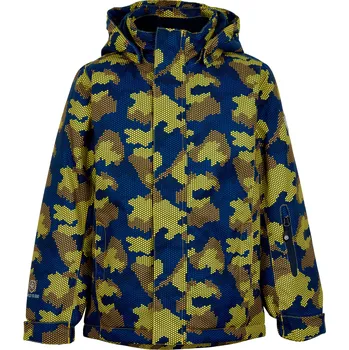 Chlapecká lyžařská bunda COLOR KIDS-Ski jacket, AOP, AF 10.000, sulphur Mix 110