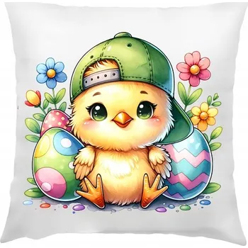 Povlak na polštářek POVLAK NA POLŠTÁŘ DĚTSKÉ 40x40 cm VELIKONOČNÍ DEKORAČNÍ