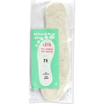 Vložka do bot INTER SHOES s.r.o. VLOŽKY LÉTO - bavlna + viskóza, vel. 15 Velikost: 26 (39) dámské