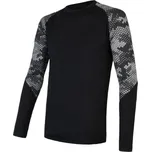 Pánské triko Sensor Merino Impress černá/honeycomb S