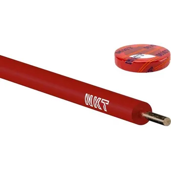 elektrický kabel Drát CY, H07V-U 4 červený, rudý pevný vodič instalační měděný