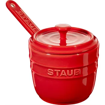Úložný box Staub, Dóza na sůl Staub s malou lžičkou 250 ml červená - Formadore