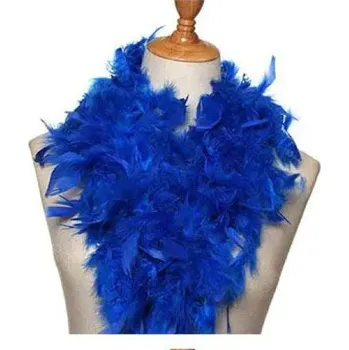 Karnevalový doplněk Boa z krůtího peří, modré