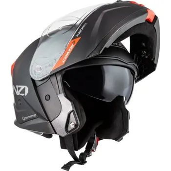 Helma na motorku Motocyklová výklopná přilba NZI COMBI 3 Duo SOLID černá Velikost: XXL