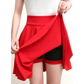 Dámská sukně Dámská sukně s kraťasy "skort" Barva: Červená, Velikost: XXL