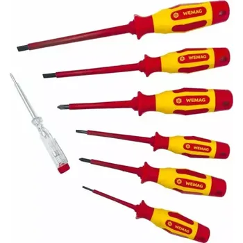 Šroubovák WEMAG Sada šroubováků VDE křížový PH, plochý + zkoušečka, 7 ks, Wemag