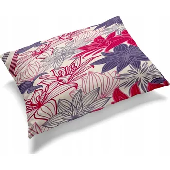 Povlak na dekorativní polštářek Povlak na polštář 70x80 cm z KREPové látky, vzor: lilie fialová