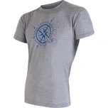 Pánské tričko SENSOR Merino Active PT Compass šedá XXL