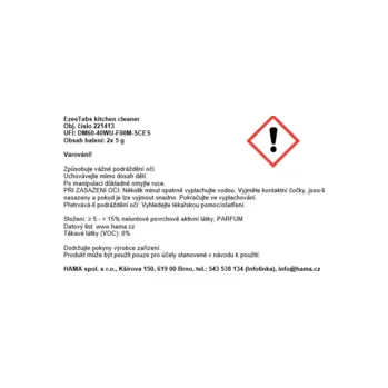 EzeeTabs KUCHYNĚ, eco tablety pro přípravu čisticího prostředku, vegan, 2 ks pro 2x 750 ml