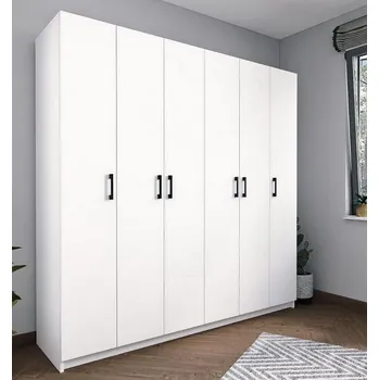 Šatní skříň Šatní skříň šestidveřová COBEN 6 barva bílá
