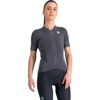 cyklistický dres Dámský cyklistický dres s krátkým rukávem SPORTFUL-Monocrom w jersey, anthracite Mix XL