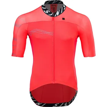 cyklistický dres Silvini pánský dres MD1604 Stelvio ruby-black / 3XL