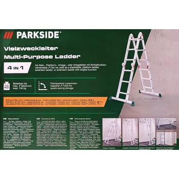 Železářství Parkside Multifunkční žebřík 4v1 458915
