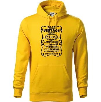 Pánská mikina Vintage Etiketa - 2004 - Mikina pánská Cape s kapucí - 4XL ( Žlutá )